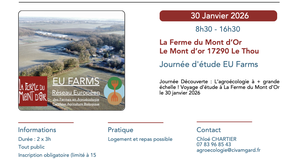 L&rsquo;agenda de la ferme janvier février