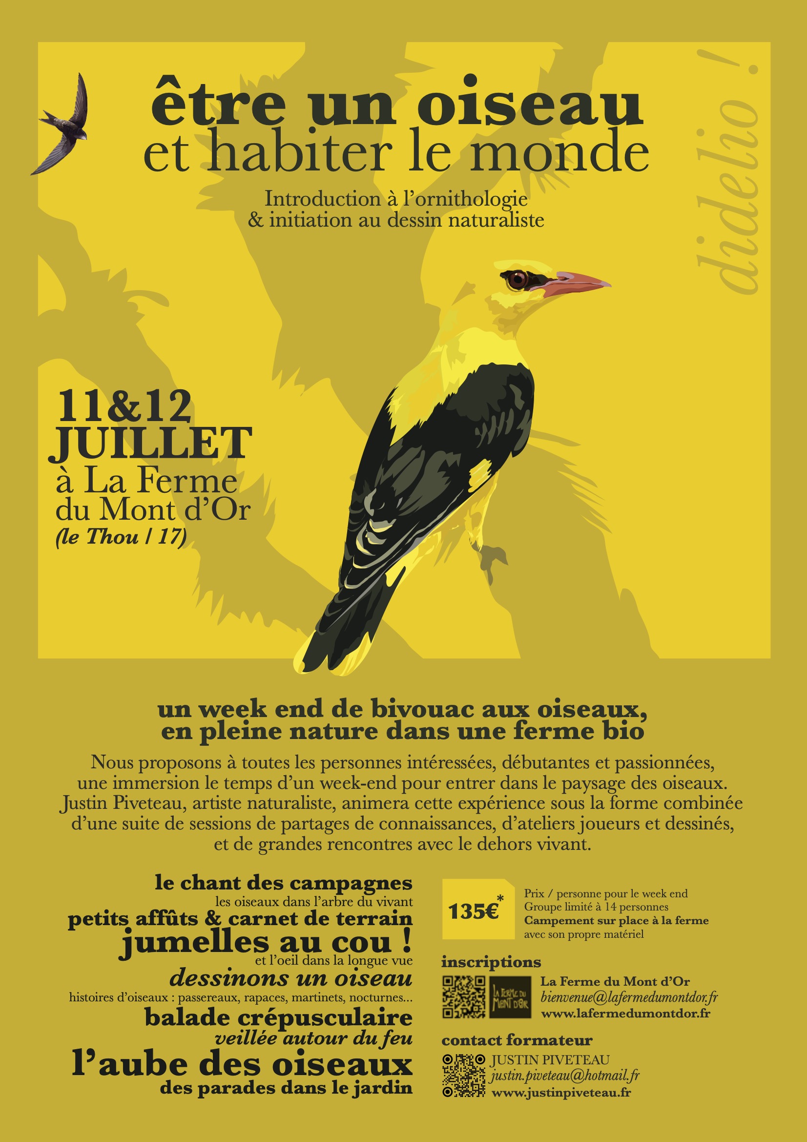 ÊTRE UN OISEAU ET HABITER LE MONDE